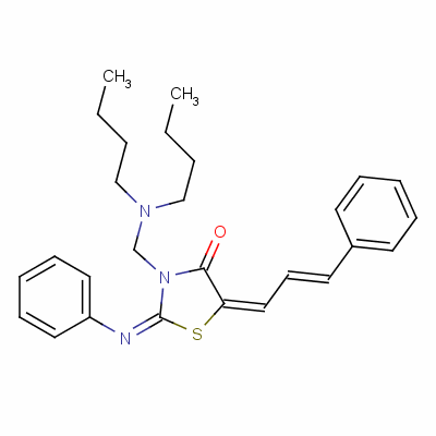 104123-86-6  3-((Dibutylamino)methyl)-5-cinnamylidene-2-(phenylimino)-4-thiazolidin one