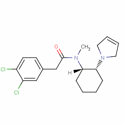 106709-52-8  3,4-dichloro-N-methyl-N-(2-(1-delta(3)-pyrrolinyl)-cyclohexyl)benzeneacetamide