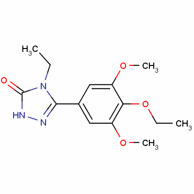 108132-92-9  2,4-Dihydro-5-(4-ethoxy-3,5-dimethoxyphenyl)-4-ethyl-3H-1,2,4-triazol- 3-one