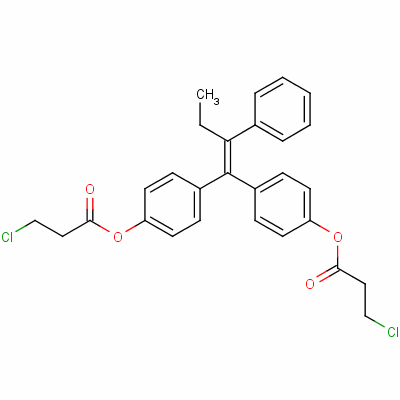 110008-58-7  1,1-bis(4-(3-chloropropionyloxyphenyl))-2-phenylbut-1-ene