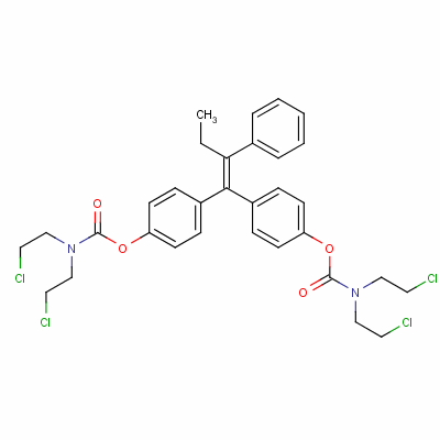 110008-65-6  1,1-bis(4-(N,N-bis-2-chloroethylcarbamoyloxy)phenyl)-2-phenylbut-1-ene
