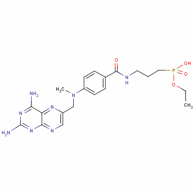 113811-51-1  3-[[4-[(2,4-diaminopteridin-6-yl)methyl-methyl-amino]benzoyl]amino]pro pyl-ethoxy-phosphinic acid