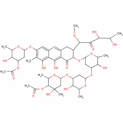 120381-88-6  [6-[6-[6-[[6-(4-acetyloxy-5-hydroxy-6-methyl-oxan-2-yl)oxy-3-(3,4-dihy droxy-1-methoxy-2-oxo-pentyl)-8,9-dihydroxy-7-methyl-1-oxo-3,4-dihydro -2H-anthracen-2-yl]oxy]-3-hydroxy-2-methyl-oxan-4-yl]oxy-3-hydroxy-2-m ethyl-oxan-4-yl]oxy-4-hydroxy-2,4-dimethyl