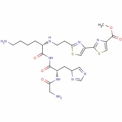 121034-90-0  N-(glycyl-histidyl-lysyl)-2-(4'-methoxycarbonyl-2',4'-bithiazol-2'-yl)ethylamine