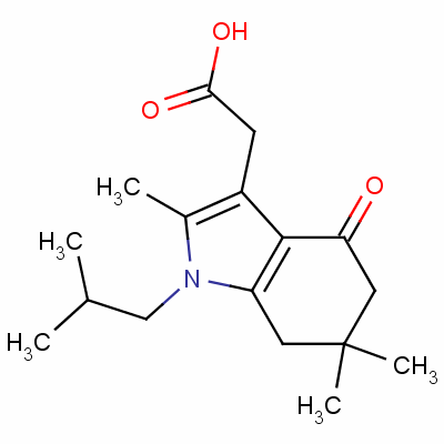 121625-72-7  1-isobutyl-2,6,6-trimethyl-4-oxo-4,5,6,7-tetrahydro-3-indoleacetic acid