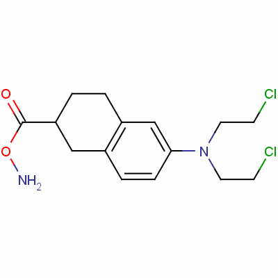 123408-73-1  2-amino-6(7)-(bis(2-chloroethyl)amino)-1,2,3,4-tetrahydro-2-naphthalencarboxylic acid