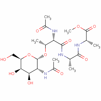 125316-77-0  3-O-(2-acetamido-2-deoxygalactopyranosyl)-acetyl-threonyl-alanyl-alanine methyl ester 125316-77-0  3-O-(2-acetamido-2-deoxygalactopyranosyl)-acetyl-threonyl-alanyl-alanine methyl ester