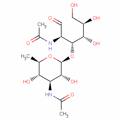 126247-65-2  2-acetamido-3-O-(3-acetamido-3,6-dideoxy-beta-glucopyranosyl)-2-deoxy-galactopyranose