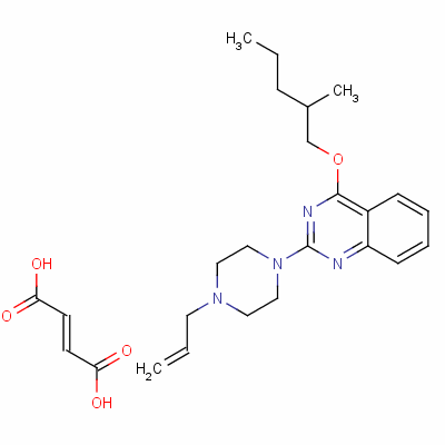 129664-18-2  2-(4-Allyl-1-piperazinyl)-4-(2-methylpentoxy)quinazoline fumarate