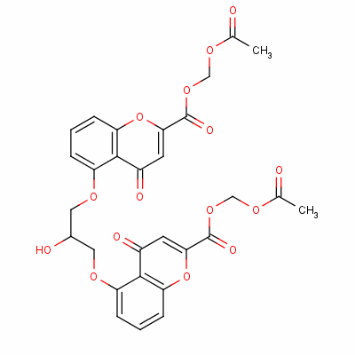 131619-07-3  1,3-bis((2'-(((acetoxymethyl)oxy)carbonyl)chromon-5'-yl)oxy)-2-hydroxypropane