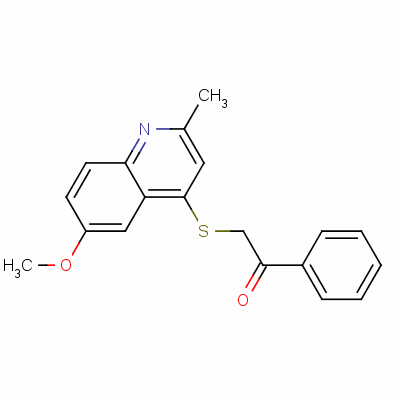 134826-35-0  2-((6-Methoxy-2-methyl-4-quinolinyl)thio)-1-phenylethanone