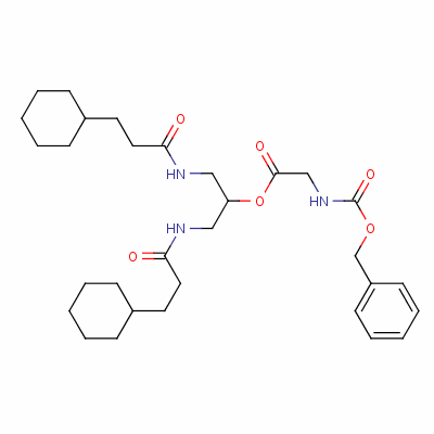 138405-01-3  1,3-bis(3-cyclohexylpropanoylamino)propan-2-yl 2-phenylmethoxycarbonyl aminoacetate
