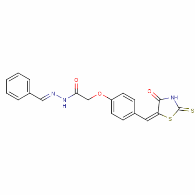 139298-28-5  N-(benzylideneamino)-2-[4-[(E)-(4-oxo-2-sulfanylidene-thiazolidin-5-yl idene)methyl]phenoxy]acetamide