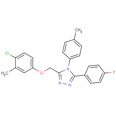 141079-08-5  3-[(4-chloro-3-methyl-phenoxy)methyl]-5-(4-fluorophenyl)-4-(4-methylph enyl)-1,2,4-triazole