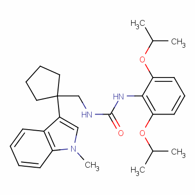 145131-53-9  3-(2,6-dipropan-2-yloxyphenyl)-1-[[1-(1-methylindol-3-yl)cyclopentyl]m ethyl]urea