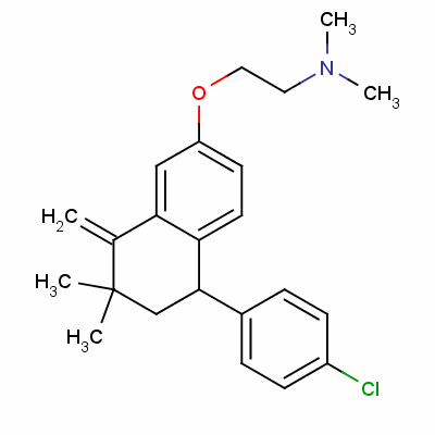 147241-86-9  2-[5-(4-chlorophenyl)-7,7-dimethyl-8-methylidene-tetralin-2-yl]oxy-N,N -dimethyl-ethanamine