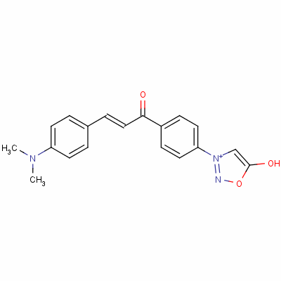 152168-00-8  1,2,3-Oxadiazolium, 3-(4-(3-(4-(dimethylamino)phenyl)-1-oxo-2-propenyl )phenyl)-5-hydroxy-