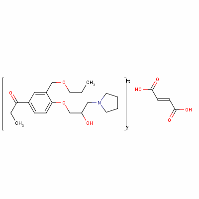 152271-10-8  1-Propanone, 1-(4-(2-hydroxy-3-(1-pyrrolidinyl)propoxy)-3-(propoxymeth yl)phenyl)-, (E)-2-butenedioate (2:1) (salt)