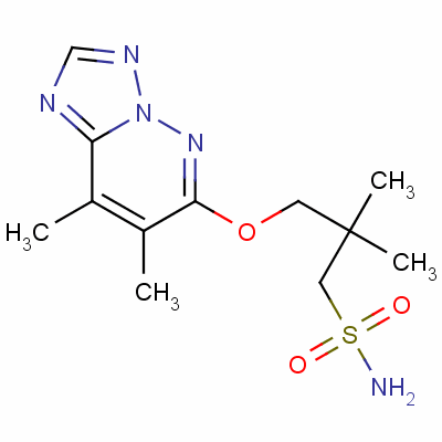 152537-58-1  3-[(4,5-dimethyl-1,2,7,9-tetrazabicyclo[4.3.0]nona-2,4,6,8-tetraen-3-y l)oxy]-2,2-dimethyl-propane-1-sulfonamide