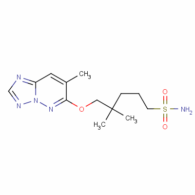 152537-61-6  1-Pentanesulfonamide, 4,4-dimethyl-5-((7-methyl(1,2,4)triazolo(1,5-b)p yridazin-6-yl)oxy)-