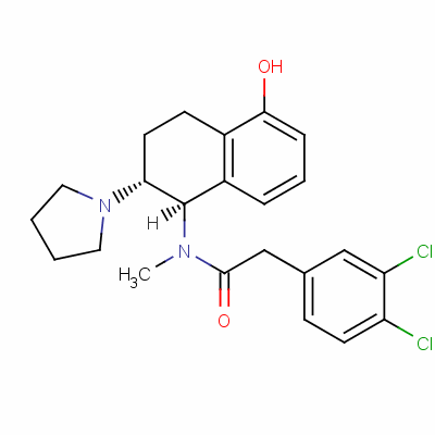 153881-56-2  3,4-dichloro-N-methyl-N-(2-(pyrrolidin-1-yl)-1,2,3,4-tetrahydro-5-hydroxynaphthalen-1-yl)benzeneacetamide
