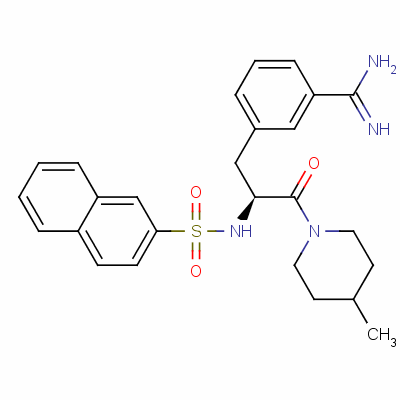 159702-07-5  3-[(2S)-3-(4-methyl-1-piperidyl)-2-(naphthalen-2-ylsulfonylamino)-3-ox o-propyl]benzenecarboximidamide