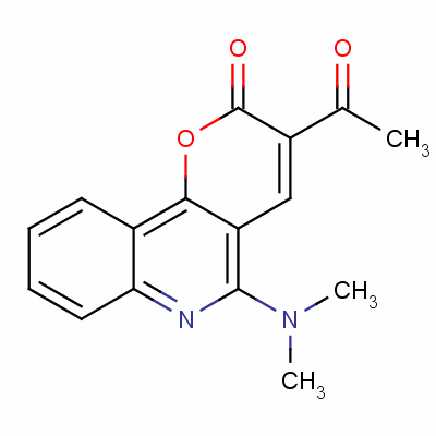 172753-39-8  3-Acetyl-5-(dimethylamino)-2H-pyrano(3,2-c)quinolin-2-one