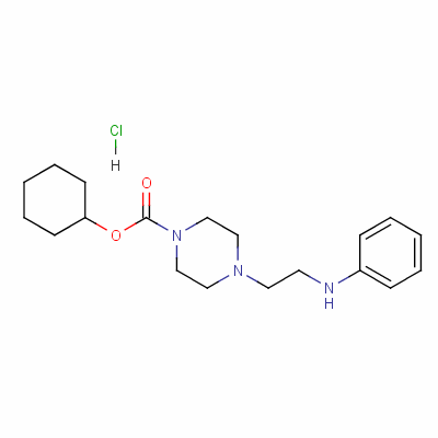 19564-18-2  4-(2-Anilinoethyl)-1-piperazinecarboxylic acid cyclohexyl ester hydroc hloride