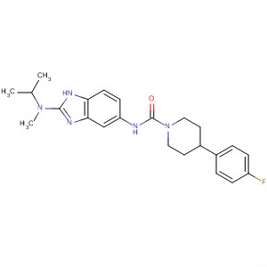 652978-81-9  1-Piperidinecarboxamide,4-(4-fluorophenyl)-N-[2-[methyl(1-methylethyl)amino]-1H-benzimidazol-5-yl]-