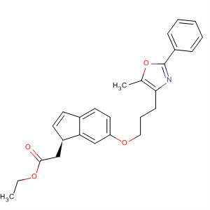 652980-41-1  1H-Indene-1-acetic acid,2,3-dihydro-6-[3-(5-methyl-2-phenyl-4-oxazolyl)propoxy]-, ethyl ester,(1S)-