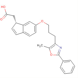652980-42-2  1H-Indene-1-acetic acid,2,3-dihydro-6-[3-(5-methyl-2-phenyl-4-oxazolyl)propoxy]-, (1S)-