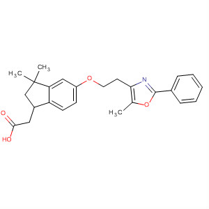 652980-65-9  1H-Indene-1-acetic acid,2,3-dihydro-3,3-dimethyl-5-[2-(5-methyl-2-phenyl-4-oxazolyl)ethoxy]-