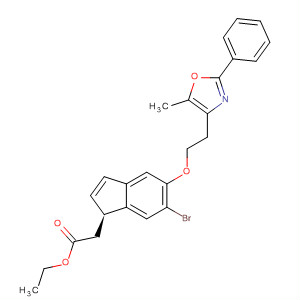 652980-68-2  1H-Indene-1-acetic acid,6-bromo-2,3-dihydro-5-[2-(5-methyl-2-phenyl-4-oxazolyl)ethoxy]-, ethylester, (1S)-