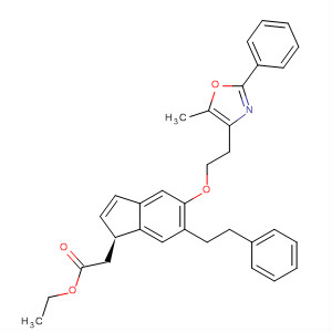 652980-72-8  1H-Indene-1-acetic acid,2,3-dihydro-5-[2-(5-methyl-2-phenyl-4-oxazolyl)ethoxy]-6-(2-phenylethyl)-, ethyl ester, (1S)-