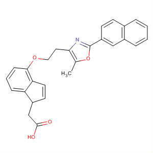 652980-76-2  1H-Indene-1-acetic acid,2,3-dihydro-4-[2-[5-methyl-2-(2-naphthalenyl)-4-oxazolyl]ethoxy]-