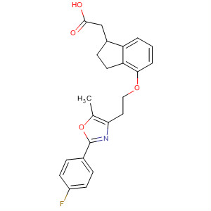 652980-78-4  1H-Indene-1-acetic acid,4-[2-[2-(4-fluorophenyl)-5-methyl-4-oxazolyl]ethoxy]-2,3-dihydro-