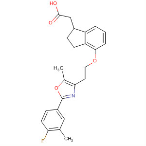 652980-79-5  1H-Indene-1-acetic acid,4-[2-[2-(4-fluoro-3-methylphenyl)-5-methyl-4-oxazolyl]ethoxy]-2,3-dihydro-