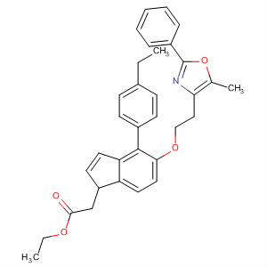 652980-92-2  1H-Indene-1-acetic acid,4-(4-ethylphenyl)-2,3-dihydro-5-[2-(5-methyl-2-phenyl-4-oxazolyl)ethoxy]-, ethyl ester