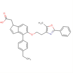 652980-93-3  1H-Indene-1-acetic acid,4-(4-ethylphenyl)-2,3-dihydro-5-[2-(5-methyl-2-phenyl-4-oxazolyl)ethoxy]-
