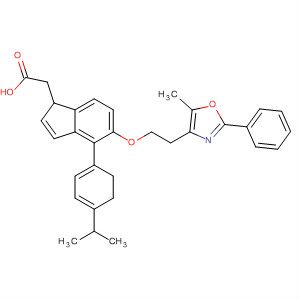 652980-97-7  1H-Indene-1-acetic acid,2,3-dihydro-4-[4-(1-methylethyl)phenyl]-5-[2-(5-methyl-2-phenyl-4-oxazolyl)ethoxy]-