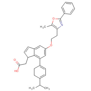 652981-17-4  1H-Indene-1-acetic acid,2,3-dihydro-7-[4-(1-methylethyl)phenyl]-5-[2-(5-methyl-2-phenyl-4-oxazolyl)ethoxy]-