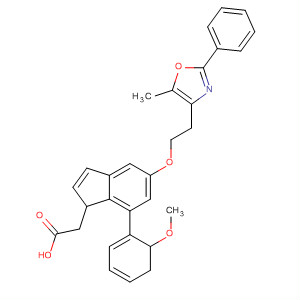 652981-21-0  1H-Indene-1-acetic acid,2,3-dihydro-7-(2-methoxyphenyl)-5-[2-(5-methyl-2-phenyl-4-oxazolyl)ethoxy]-