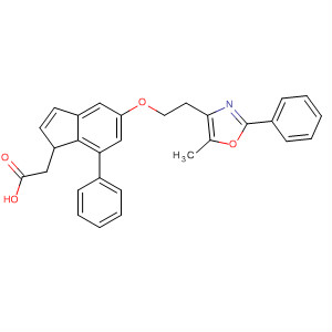652981-27-6  1H-Indene-1-acetic acid,2,3-dihydro-5-[2-(5-methyl-2-phenyl-4-oxazolyl)ethoxy]-7-phenyl-