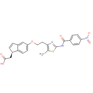 652981-67-4  1H-Indene-1-acetic acid,2,3-dihydro-5-[2-[5-methyl-2-[(4-nitrobenzoyl)amino]-4-thiazolyl]ethoxy]-,(1S)-