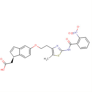 652981-69-6  1H-Indene-1-acetic acid,2,3-dihydro-5-[2-[5-methyl-2-[(2-nitrobenzoyl)amino]-4-thiazolyl]ethoxy]-,(1S)-