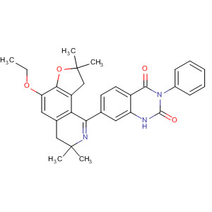 652996-19-5  2,4(1H,3H)-Quinazolinedione,7-(6-ethoxy-3,4,8,9-tetrahydro-3,3,8,8-tetramethylfuro[2,3-h]isoquinolin-1-yl)-3-phenyl-