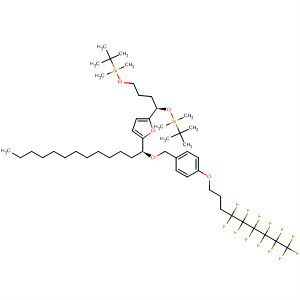 653567-34-1  4,9-Dioxa-3,10-disiladodecane,2,2,3,3,10,10,11,11-octamethyl-5-[(2R,5R)-tetrahydro-5-[(1S)-1-[[4-[(4,4,5,5,6,6,7,7,8,8,9,9,9-tridecafluorononyl)oxy]phenyl]methoxy]tridecyl]-2-furanyl]-, (5R)-