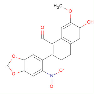 653579-72-7  1-Naphthalenecarboxaldehyde,3,4-dihydro-6-hydroxy-7-methoxy-2-(6-nitro-1,3-benzodioxol-5-yl)-