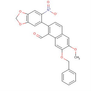 653579-75-0  1-Naphthalenecarboxaldehyde,6-methoxy-2-(6-nitro-1,3-benzodioxol-5-yl)-7-(phenylmethoxy)-