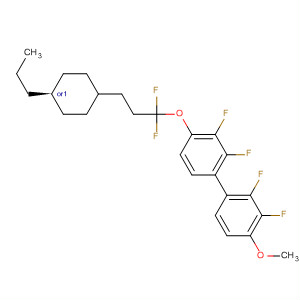 653591-07-2  1,1'-Biphenyl,4-[1,1-difluoro-3-(trans-4-propylcyclohexyl)propoxy]-2,2',3,3'-tetrafluoro-4'-methoxy-